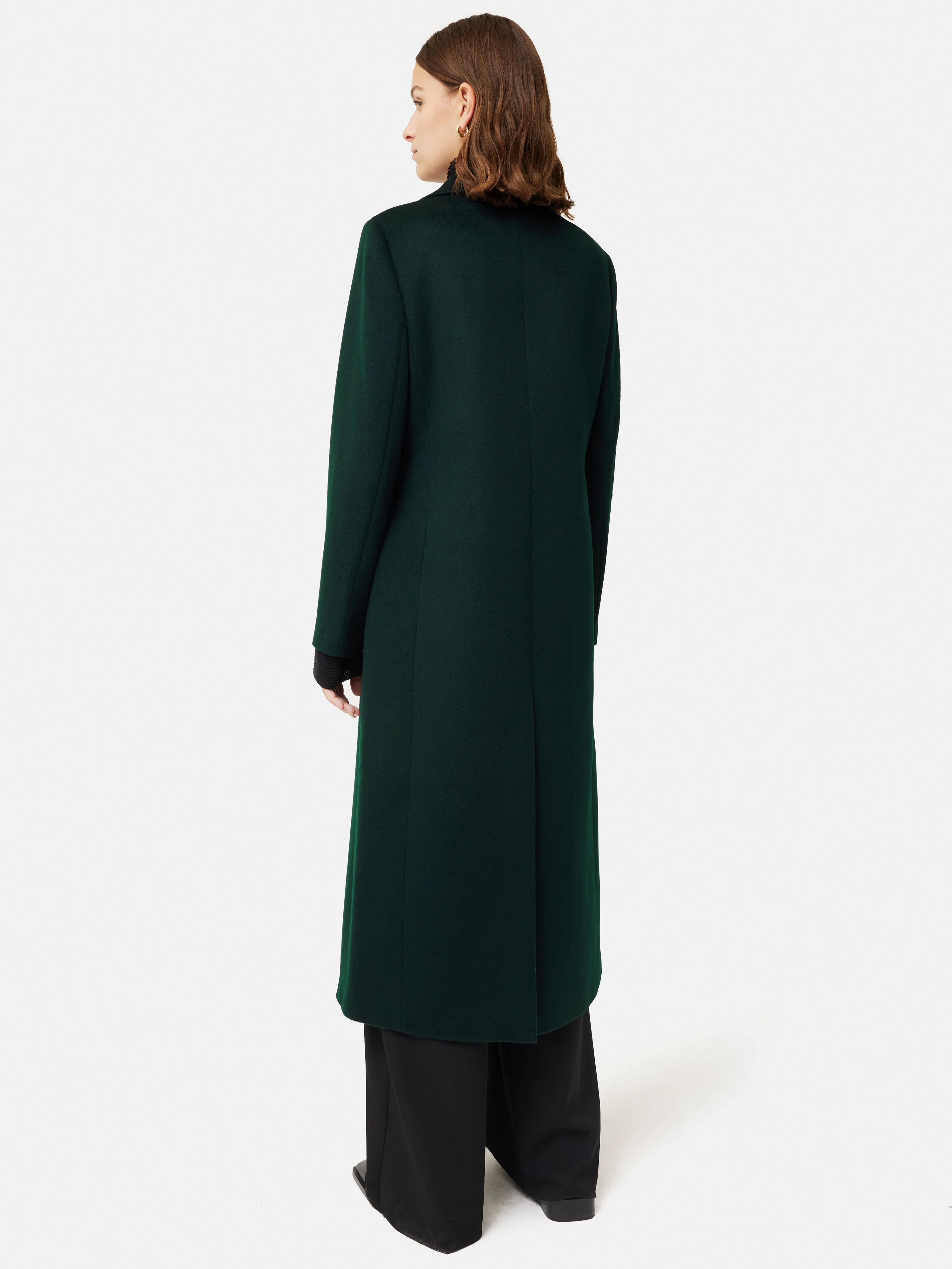 Wool Maxi City Coat | Green