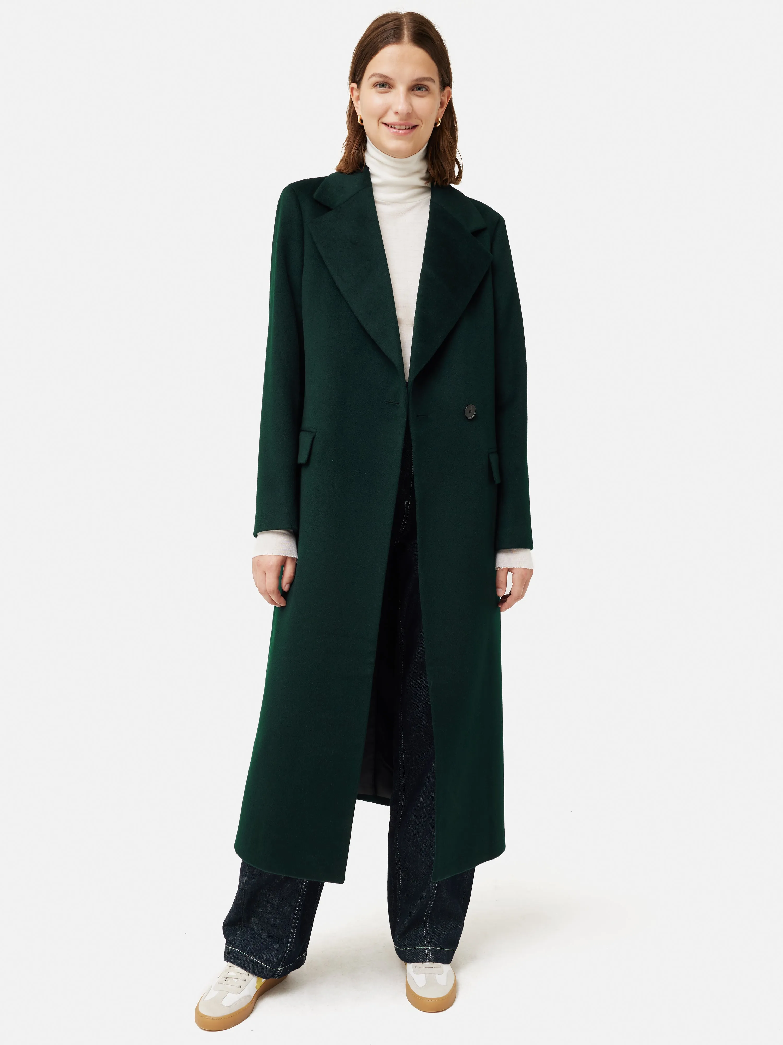 Wool Maxi City Coat | Green