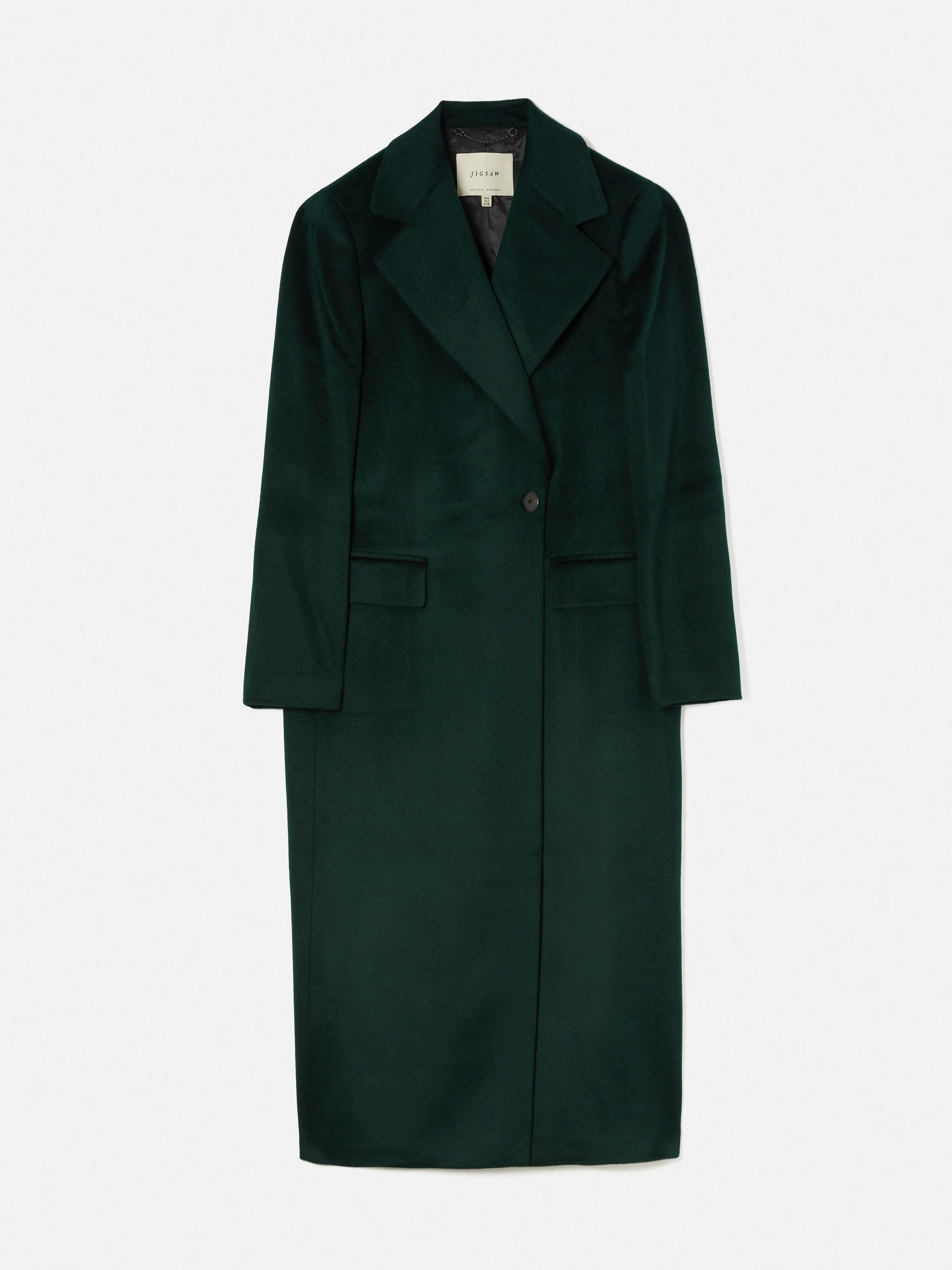 Wool Maxi City Coat | Green