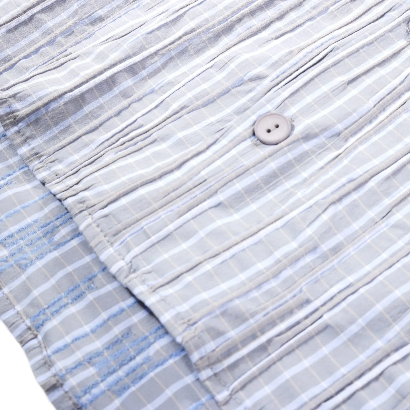 XENIA TELUNTS SHORT SLEEVE EDOH SHIRT BLUE STRIPE